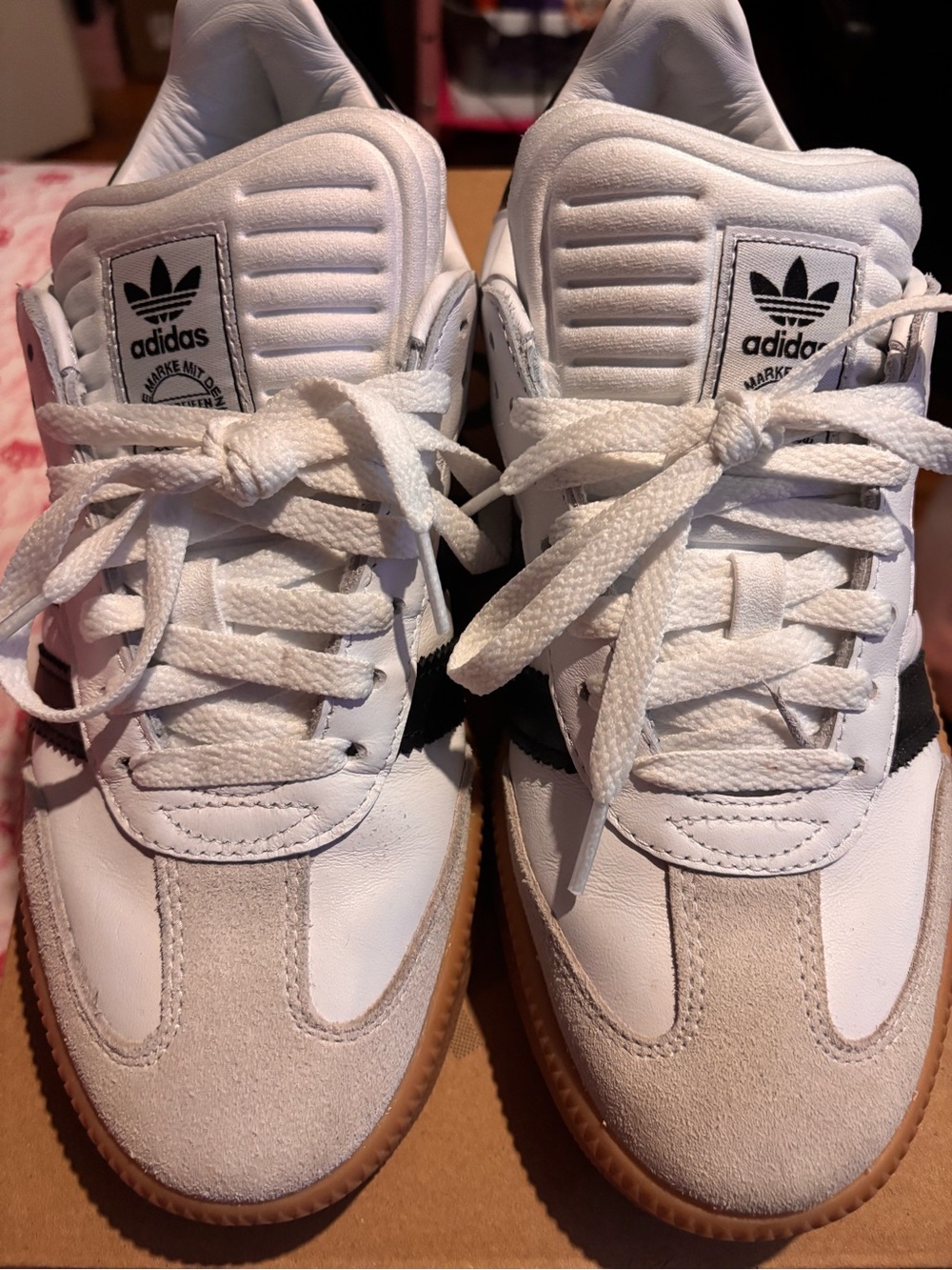 Samba XLG adidas White and Black Retro Leather Sneakers As is!